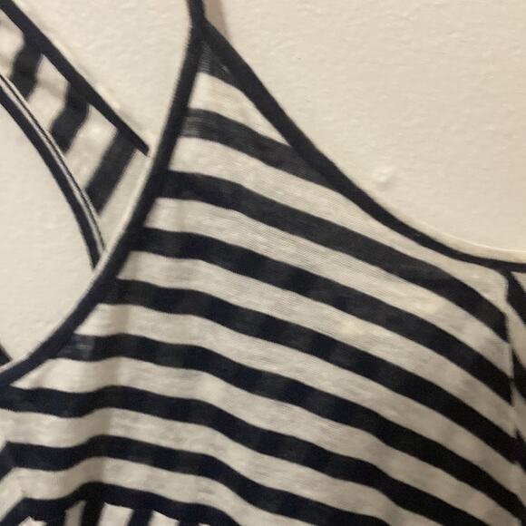 Club Monaco Boho Knit Tank Top size XS Blue & White Chevron Stripes - Picture 6 of 6
